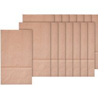 Papiertüten mit Blockboden aus Kraftpapier, 15 Stück - 17,5 x 10 x 5,5 cm von Braun