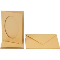 Passepartoutkarten "Oval", 10-tlg. - Gold von folia