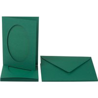 Passepartoutkarten "Oval", 10-tlg. - Grün von folia