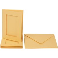 Passepartoutkarten "Rechteck", DIN A6, 220g/m², 10-tlg. - Gold Passepartoutkarten "Rechteck", DIN A6, 220g/m², 10-tlg. - Gold von folia