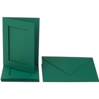 Passepartoutkarten "Rechteck", DIN A6, 220g/m², 10-tlg. - Grün Passepartoutkarten "Rechteck", DIN A6, 220g/m², 10-tlg. - Grün von folia
