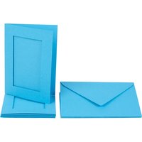 Passepartoutkarten "Rechteck", DIN A6, 220g/m², 10-tlg. - Himmelblau Passepartoutkarten "Rechteck", DIN A6, 220g/m², 10-tlg. - Himmelblau von folia