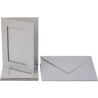 Passepartoutkarten "Rechteck", DIN A6, 220g/m², 10-tlg. - Silber Passepartoutkarten "Rechteck", DIN A6, 220g/m², 10-tlg. - Silber von folia