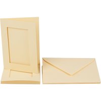 Passepartoutkarten "Rechteck", DIN A6, 220g/m², 10-tlg. - Strohgelb Passepartoutkarten "Rechteck", DIN A6, 220g/m², 10-tlg. - Strohgelb von folia