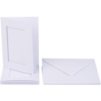 Passepartoutkarten "Rechteck", DIN A6, 220g/m², 10-tlg. - Weiß Passepartoutkarten "Rechteck", DIN A6, 220g/m², 10-tlg. - Weiß von folia