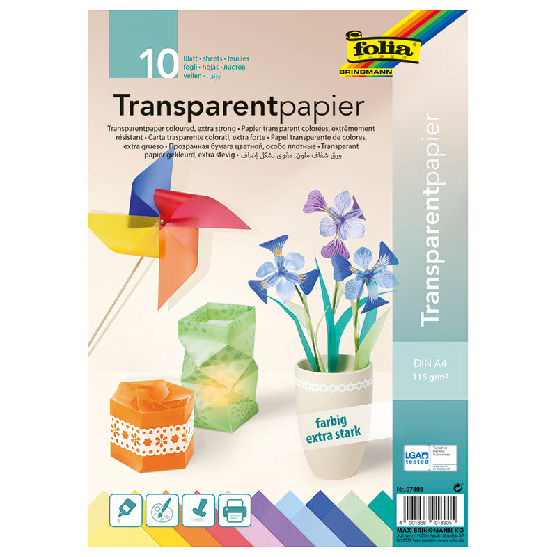 Transparentpapier Colors 10-Teilig In Bunt von folia