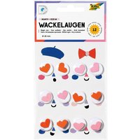 Wackelaugen "Hearts", 20 mm, selbstklebend von folia