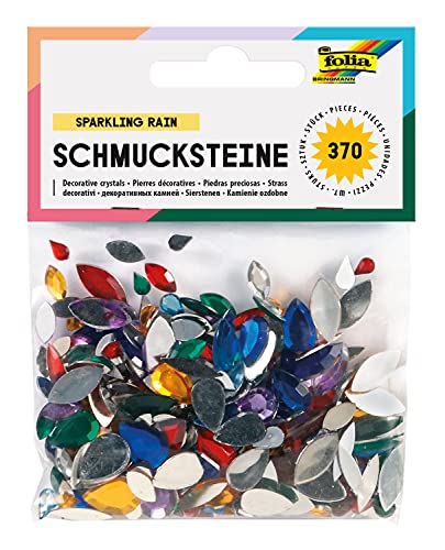folia 1247 - Schmucksteine Sparkling Rain, Navetten und Tropfen, 370 Stück, Größen und Farben sortiert - ideal zum Verzieren von Grußkarten, Scrapbooking und anderen Bastelarbeiten folia 1247 - Schmucksteine Sparkling Rain, Navetten und Tropfen, 370 Stück, Größen und Farben sortiert - ideal zum Verzieren von Grußkarten, Scrapbooking und anderen Bastelarbeiten von folia