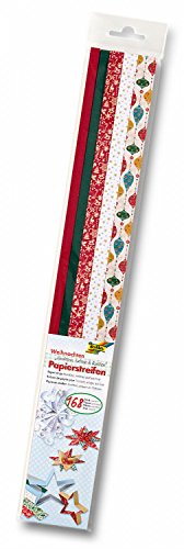 folia 129504 - Papierstreifen "Weihnachten", 168 Streifen zum Flechten, Falten und Quillen folia 129504 - Papierstreifen "Weihnachten", 168 Streifen zum Flechten, Falten und Quillen von folia