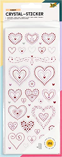 folia 1430 - Crystal Sticker Sommer - hochwertige Sticker mit gepunkteten Glittermotiven von folia