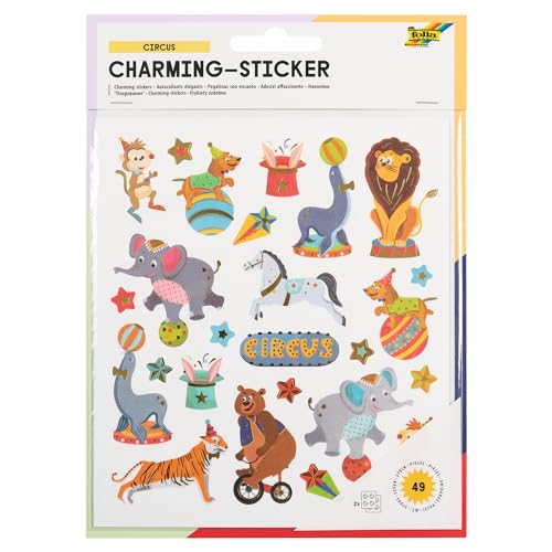 folia 18201 - Charming Sticker, Kids I, 49 Sticker, in verschiedenen Motiven, einfach von der Folie abzuziehen von folia