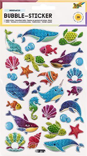 folia 19502 - Bubble - Sticker II mit Unterwasser Motiven, mit strukturierter Bläschenoberfläche, 28 Stück, ideal geeignet zum Verzieren von Grußkarten, Bastelarbeiten und Scrapbooking folia 19502 - Bubble - Sticker II mit Unterwasser Motiven, mit strukturierter Bläschenoberfläche, 28 Stück, ideal geeignet zum Verzieren von Grußkarten, Bastelarbeiten und Scrapbooking von folia