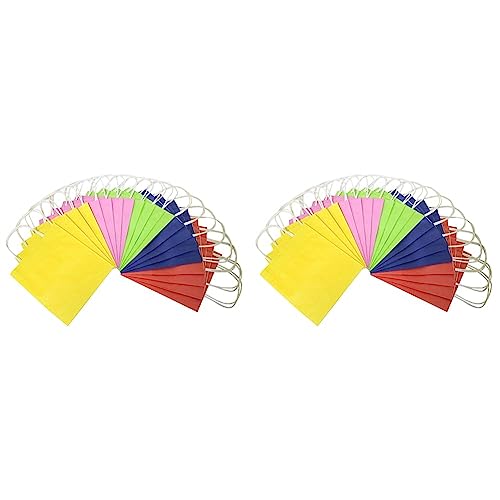folia 21209/10 - Papiertüten aus Kraftpapier, Geschenktüten, 10 Stück, ca. 12 x 5,5 x 15 cm, farbig sortiert - zum Basteln, Verzieren und Verschenken (Packung mit 2) von folia