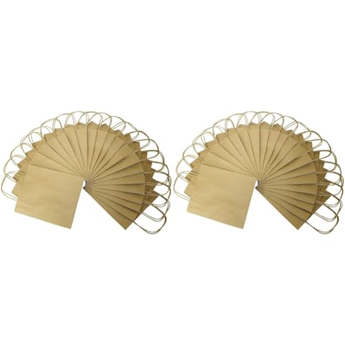 folia 21210 - Papiertüten aus Kraftpapier, Geschenktüten, 20 Stück, ca. 12 x 5,5 x 15 cm, natur - zum Basteln, Verzieren und Verschenken (Packung mit 2) von Idena