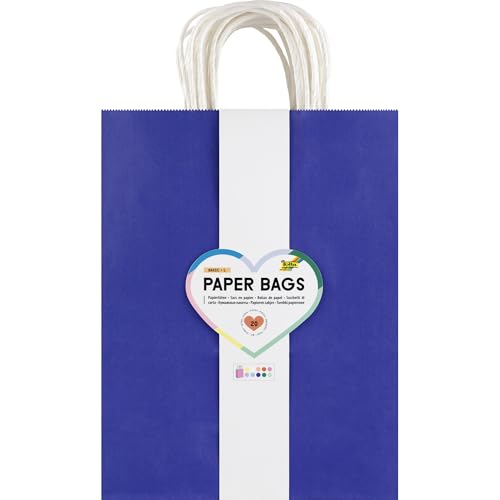 folia 22439 - Paper Bags Basic L, 20 Papiertüten aus 110 g/m² Kraftpapier in 10 Farben, ca. 24 x 31 x 12 cm, zum Basteln, Verzieren und Verschenken folia 22439 - Paper Bags Basic L, 20 Papiertüten aus 110 g/m² Kraftpapier in 10 Farben, ca. 24 x 31 x 12 cm, zum Basteln, Verzieren und Verschenken von folia