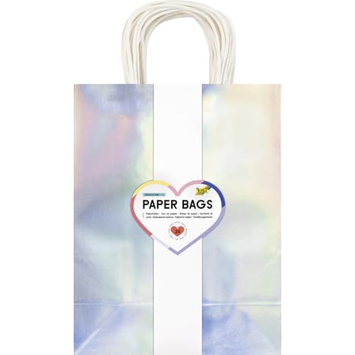 folia 22479 - Paper Bags Iridescent L, 20 Papiertüten aus 110 g/m² Kraftpapier in irisierend-schillernd, ca. 24 x 31 x 12 cm, zum Basteln, Verzieren und Verschenken folia 22479 - Paper Bags Iridescent L, 20 Papiertüten aus 110 g/m² Kraftpapier in irisierend-schillernd, ca. 24 x 31 x 12 cm, zum Basteln, Verzieren und Verschenken von folia