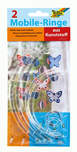 folia 2285 - Mobile Ringe transparent aus Kunststoff, Stecksystem für 2 Mobile Ringe, variables System für verschiedene Steckmöglichkeiten, ideal für Mobiles und Traumfänger folia 2285 - Mobile Ringe transparent aus Kunststoff, Stecksystem für 2 Mobile Ringe, variables System für verschiedene Steckmöglichkeiten, ideal für Mobiles und Traumfänger von folia