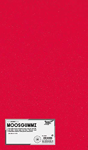 folia 231020 - Moosgummi, 2 mm, ca. 20 x 29 cm, 10 Bögen, hochrot - ideal für vielseitige Bastelarbeiten folia 231020 - Moosgummi, 2 mm, ca. 20 x 29 cm, 10 Bögen, hochrot - ideal für vielseitige Bastelarbeiten von folia