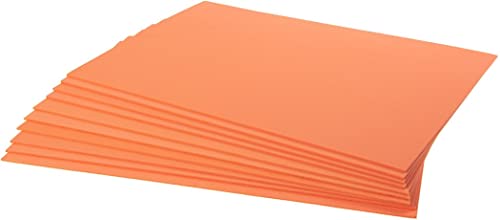 folia 231040 - Moosgummi, 2 mm, ca. 20 x 29 cm, 10 Bögen, orange - ideal für vielseitige Bastelarbeiten von folia