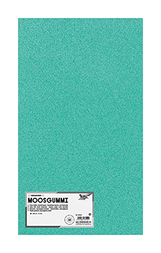 folia 231054 - Moosgummi, 2 mm, ca. 20 x 29 cm, 10 Bögen, smaragdgrün - ideal für vielseitige Bastelarbeiten von folia