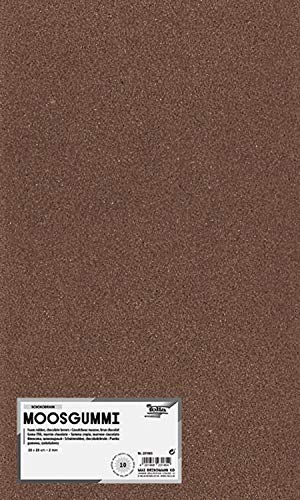 folia 231085 - Moosgummi, 2 mm, ca. 20 x 29 cm, 10 Bögen, schokobraun - ideal für vielseitige Bastelarbeiten von folia