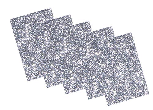 folia 231960 - Glitter-Moosgummi II einseitig selbstklebend, 5 Blatt in silber, je 20 x 29 cm groß, ca. 2 mm stark, zum Verzieren, Basteln und Erstellen von Stickern folia 231960 - Glitter-Moosgummi II einseitig selbstklebend, 5 Blatt in silber, je 20 x 29 cm groß, ca. 2 mm stark, zum Verzieren, Basteln und Erstellen von Stickern von folia