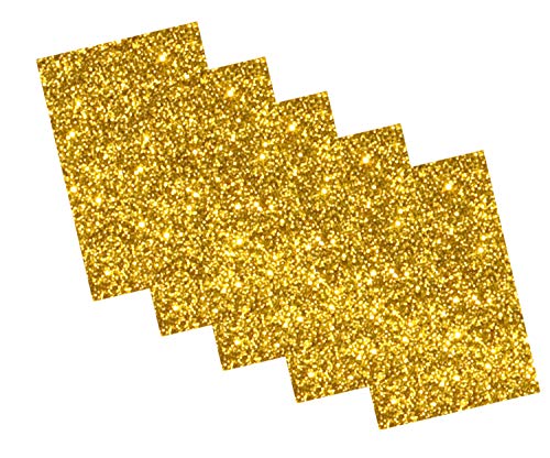 folia 231965 - Glitter-Moosgummi II einseitig selbstklebend, 5 Blatt in gold, je 20 x 29 cm groß, ca. 2 mm stark, zum Verzieren, Basteln und Erstellen von Stickern folia 231965 - Glitter-Moosgummi II einseitig selbstklebend, 5 Blatt in gold, je 20 x 29 cm groß, ca. 2 mm stark, zum Verzieren, Basteln und Erstellen von Stickern von folia