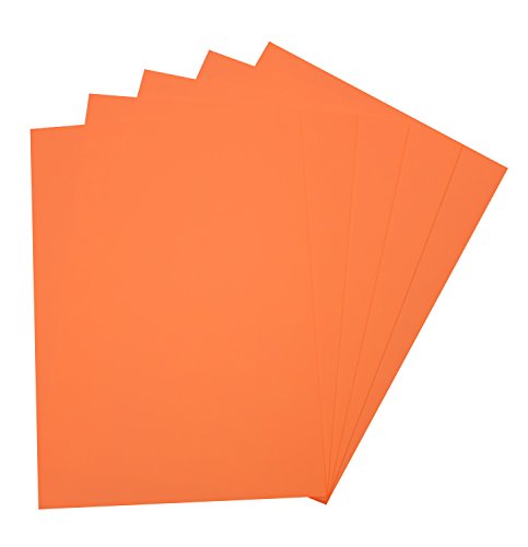 folia 23540 - Moosgummi, 5 Bögen, 2 mm, ca. 29 x 40 cm, orange - ideal für vielfältige Bastelarbeiten von folia