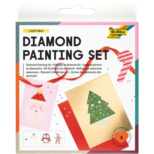 folia 31805 - Diamond Painting Set CHRISTMAS, Sticker mit Weihnachts-Motiven und Zubehör, Bastelset zum Gestalten von Aufklebern mit Glitzersteinchen folia 31805 - Diamond Painting Set CHRISTMAS, Sticker mit Weihnachts-Motiven und Zubehör, Bastelset zum Gestalten von Aufklebern mit Glitzersteinchen von folia