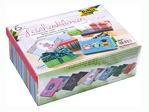 folia 32601 - Geschenkboxen 6er Set, sortiert mit Ganzjahres-Motiven und in 6 verschiedenen Größen, ideal zum Verschenken oder zur Aufbewahrung folia 32601 - Geschenkboxen 6er Set, sortiert mit Ganzjahres-Motiven und in 6 verschiedenen Größen, ideal zum Verschenken oder zur Aufbewahrung von folia