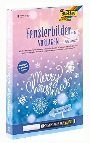 folia 39129 - Fensterbilder Vorlagen für die kalte Jahreszeit, inkl. 8 Malvorlagen und 1 Kreidemarker folia 39129 - Fensterbilder Vorlagen für die kalte Jahreszeit, inkl. 8 Malvorlagen und 1 Kreidemarker von folia