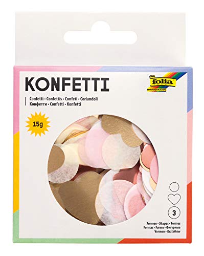 folia 45205 - Konfetti, Love, 15 g, in verschiedenen Farben, ideal für festliche Dekoration von folia