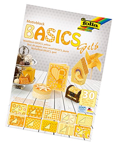 folia 46149 - Motivblock Basics gelb sortiert, 24 x 34 cm, 30 Blatt, 10 x Motivkarton, 10 x Motivpapier, 10 x Tonpapier, für vielfältige Bastelarbeiten folia 46149 - Motivblock Basics gelb sortiert, 24 x 34 cm, 30 Blatt, 10 x Motivkarton, 10 x Motivpapier, 10 x Tonpapier, für vielfältige Bastelarbeiten von folia