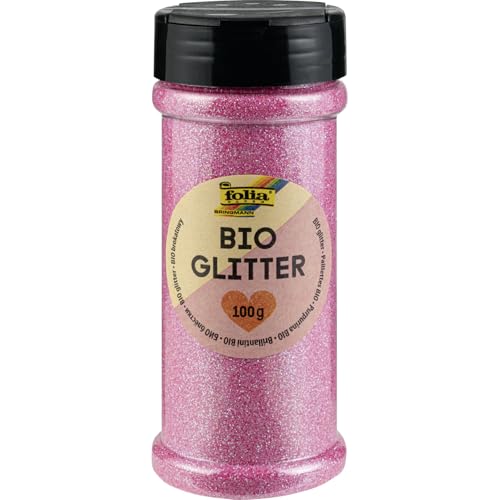 folia 578123 - Bio Glitter, 100 g, organischer Glitzer in Irisierendem Pink, zum Verzieren und Dekorieren folia 578123 - Bio Glitter, 100 g, organischer Glitzer in Irisierendem Pink, zum Verzieren und Dekorieren von folia