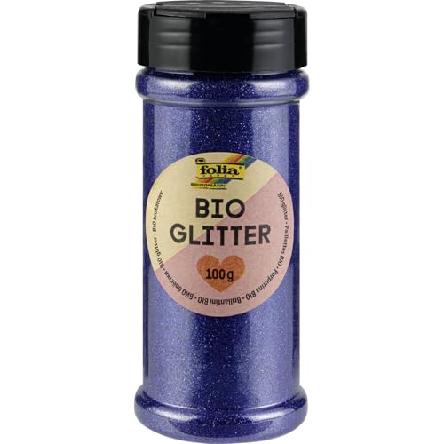 folia 578136 - Bio Glitter, 100 g, organischer Glitzer in Blau, zum Verzieren und Dekorieren folia 578136 - Bio Glitter, 100 g, organischer Glitzer in Blau, zum Verzieren und Dekorieren von folia