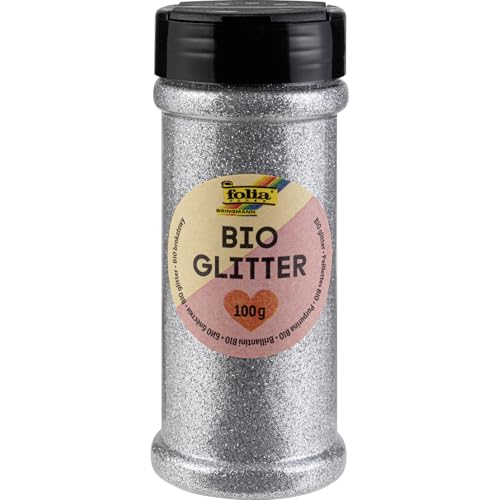 folia 578160 - Bio Glitter, 100 g, organischer Glitzer in Silber, zum Verzieren und Dekorieren folia 578160 - Bio Glitter, 100 g, organischer Glitzer in Silber, zum Verzieren und Dekorieren von folia