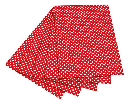 folia 5902 - Fotokarton rot mit weißen Punkten, 50 x 70 cm, 10 Bogen - beidseitig bedruckt - zum Basteln und kreativen Gestalten von Karten, Fensterbildern und für Scrapbooking folia 5902 - Fotokarton rot mit weißen Punkten, 50 x 70 cm, 10 Bogen - beidseitig bedruckt - zum Basteln und kreativen Gestalten von Karten, Fensterbildern und für Scrapbooking von folia