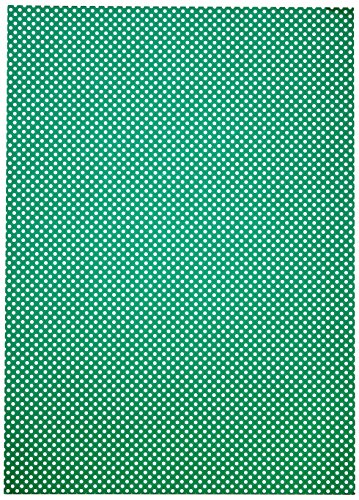 folia 5905 - Fotokarton grün mit weißen Punkten, 50 x 70 cm, 10 Bogen, beidseitig bedruckt - zum Basteln und kreativen Gestalten von Karten, Fensterbildern und für Scrapbooking von folia