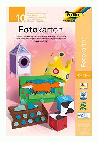 folia 606 - Block mit farbig sortiertem Fotokarton, ca. 22 x 33 cm, 10 Blatt, 300 g/qm, ideale Grundlage für vielfältige Bastelarbeiten wie Fensterbilder, Scrapbooking, Kartengestaltung folia 606 - Block mit farbig sortiertem Fotokarton, ca. 22 x 33 cm, 10 Blatt, 300 g/qm, ideale Grundlage für vielfältige Bastelarbeiten wie Fensterbilder, Scrapbooking, Kartengestaltung von folia