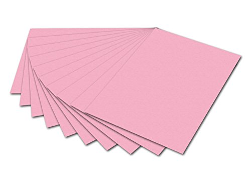 folia 6126 - Fotokarton Rosa, 50 x 70 cm, 300 g/qm, 10 Bogen - zum Basteln und kreativen Gestalten von Karten, Fensterbildern und für Scrapbooking von folia