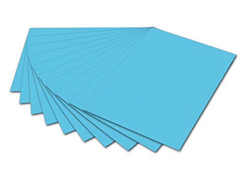 folia 6130 - Fotokarton Himmelblau, 50 x 70 cm, 300 g/qm, 10 Bogen - zum Basteln und kreativen Gestalten von Karten, Fensterbildern und für Scrapbooking von folia