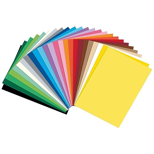 folia 614/250 09 - Fotokarton Mix, DIN A4, 300 g/qm², 250 Blatt, sortiert in 25 Farben, zum Basteln und kreativen Gestalten von Karten, Fensterbildern und für Scrapbooking von folia