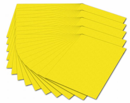 folia 614/50 14 - Fotokarton DIN A4, 300 g/qm, 50 Blatt, bananengelb - zum Basteln und kreativen Gestalten von Karten, Fensterbildern und für Scrapbooking von folia