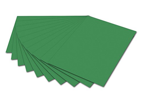 folia 6153 - Fotokarton Moosgrün, 50 x 70 cm, 300 g/qm, 10 Bogen - zum Basteln und kreativen Gestalten von Karten, Fensterbildern und für Scrapbooking von folia