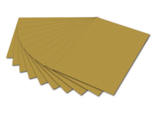 folia 6165 - Fotokarton Gold, 50 x 70 cm, 300 g/qm, 10 Bogen - zum Basteln und kreativen Gestalten von Karten, Fensterbildern und für Scrapbooking von folia