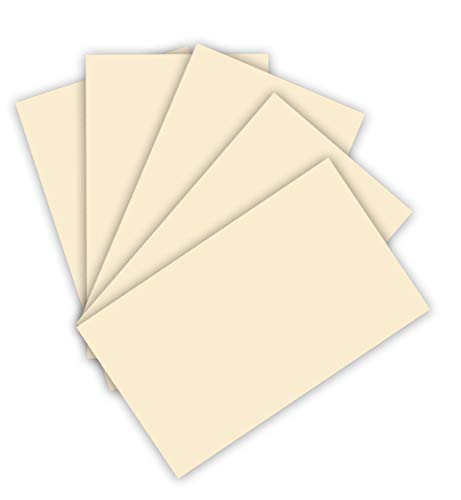 folia 6308 - Tonpapier 130 g/m², Tonzeichenpapier in beige, DIN A3, 50 Bogen, als Grundlage für zahlreiche Bastelarbeiten von folia