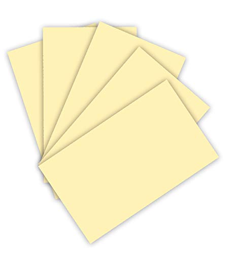 folia 6311 - Tonpapier 130 g/m², Tonzeichenpapier in strohgelb, DIN A3, 50 Bogen, als Grundlage für zahlreiche Bastelarbeiten von folia
