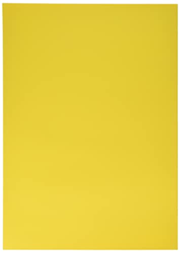 folia 6315 - Tonpapier goldgelb, DIN A3, 130 g/qm, 50 Blatt - zum Basteln und kreativen Gestalten von Karten, Fensterbildern und für Scrapbooking von folia