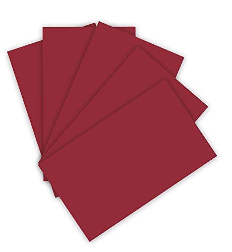 folia 6322 - Tonpapier 130 g/m², Tonzeichenpapier in dunkelrot, DIN A3, 50 Bogen, als Grundlage für zahlreiche Bastelarbeiten von folia