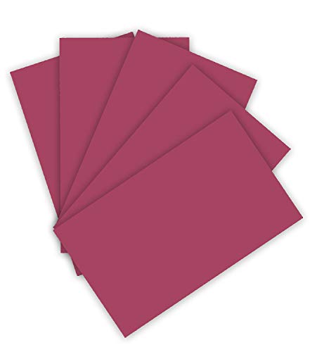 folia 6327 - Tonpapier 130 g/m², Tonzeichenpapier in weinrot, DIN A3, 50 Bogen, als Grundlage für zahlreiche Bastelarbeiten von folia